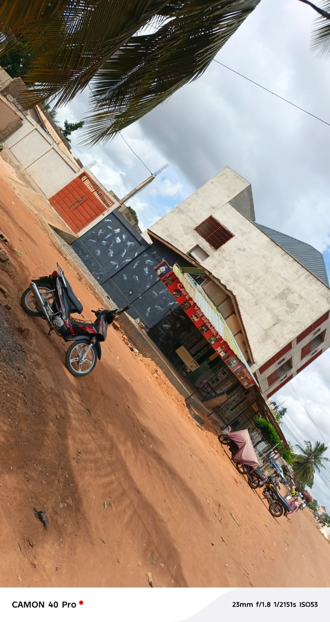 Terrain 1/4 de lot en vente à Agoè Sogbossito, avec pièces et boutiques – 17 millions FCFA