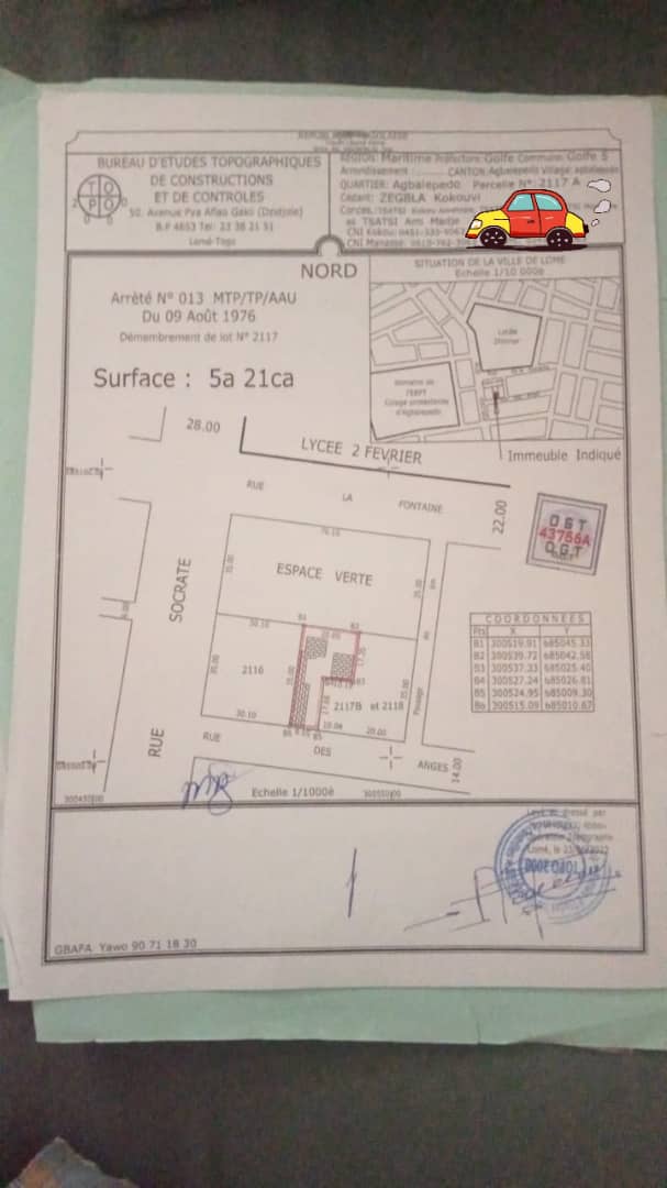 Maison 3 chambres en vente à Agbalepedogan proche du lycée 2 Février – 55 millions FCFA