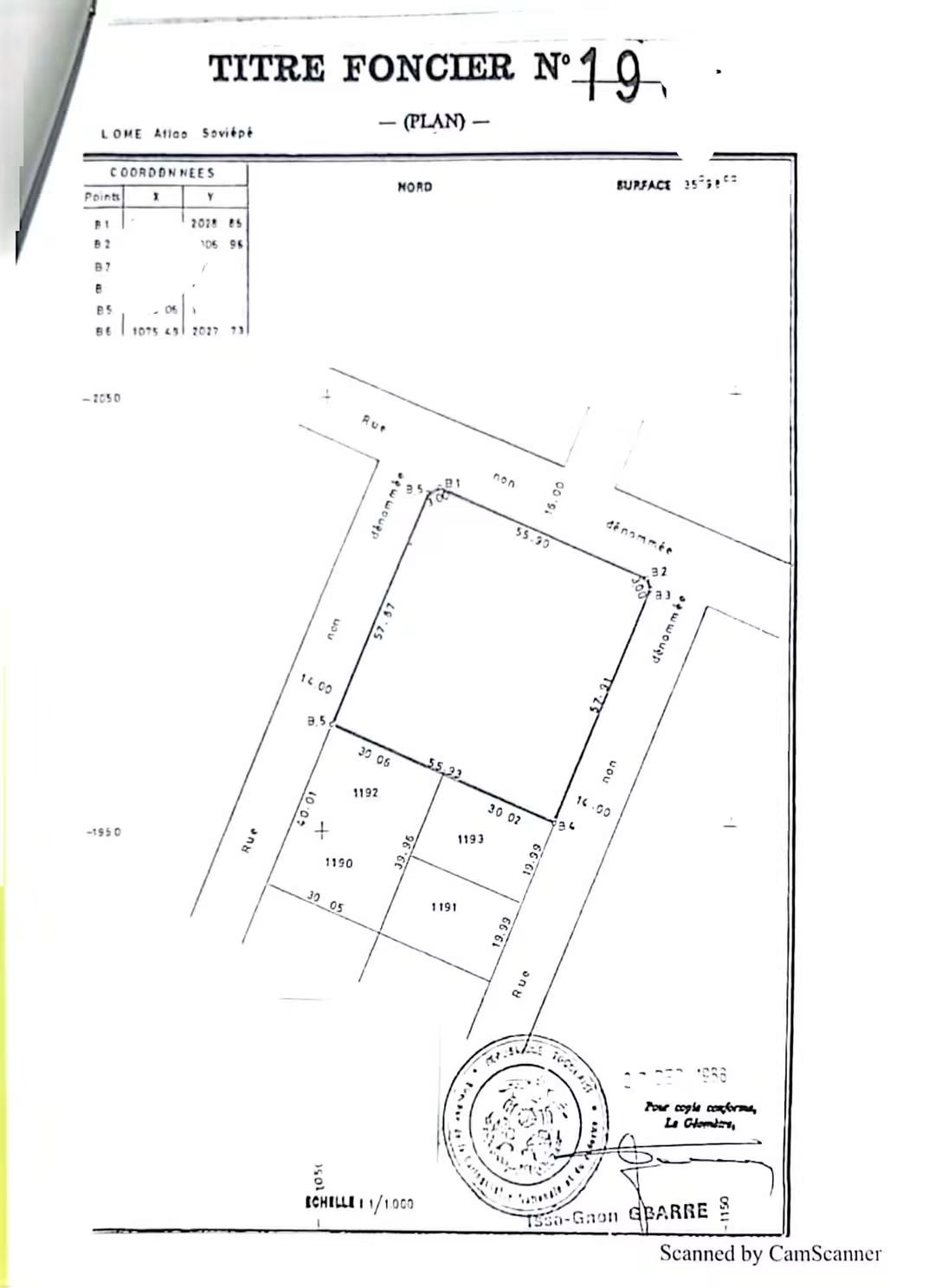 Terrain en vente à Adidogomé Avenou – 70 millions FCFA le lot