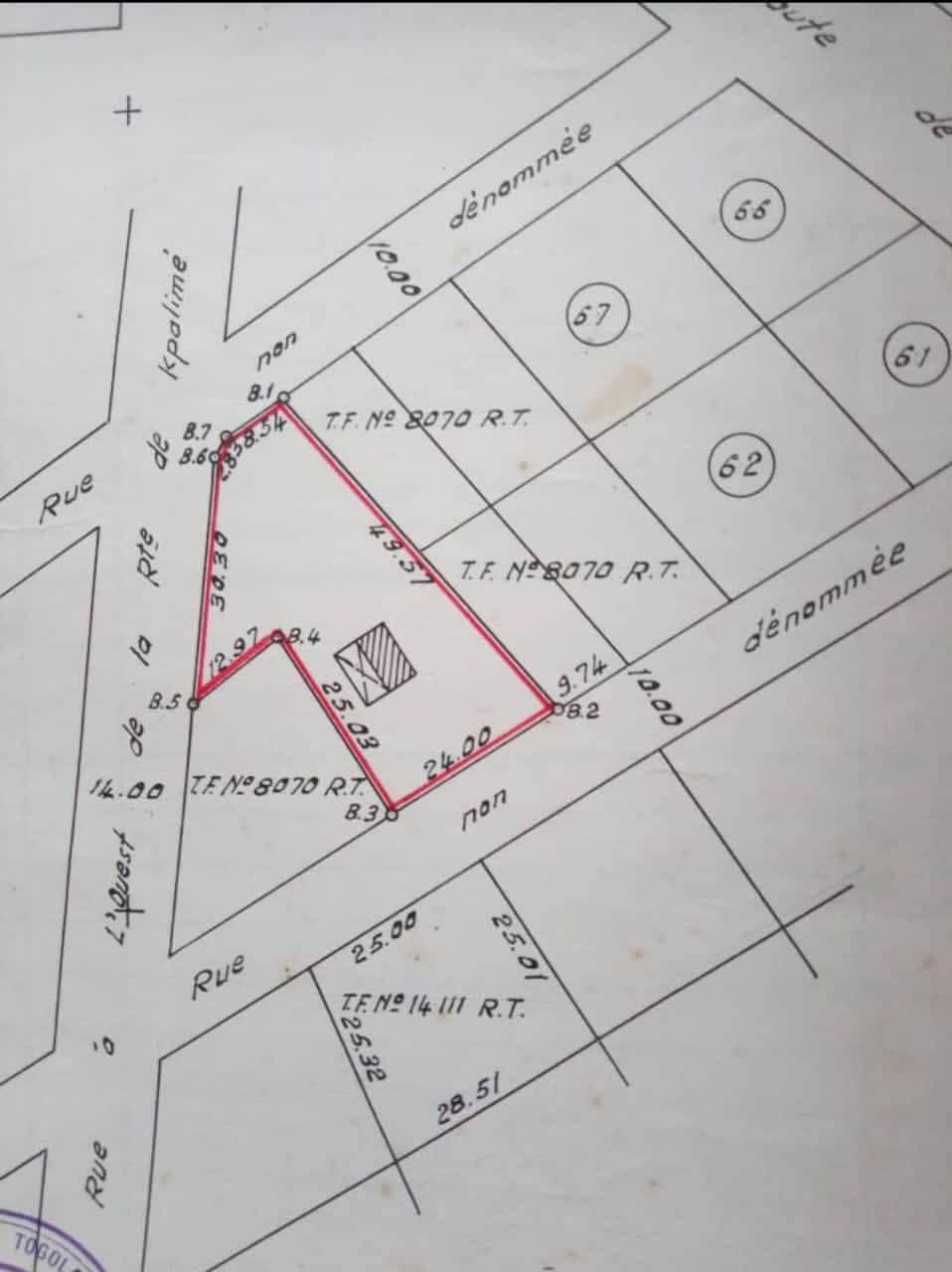 Terrain de 2 lots en vente à Casablanca, Lomé – 150 millions FCFA