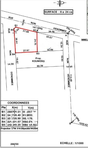 Terrain de 900 m² en vente à Sanguéra Klemé Dzigbé – 22 millions FCFA