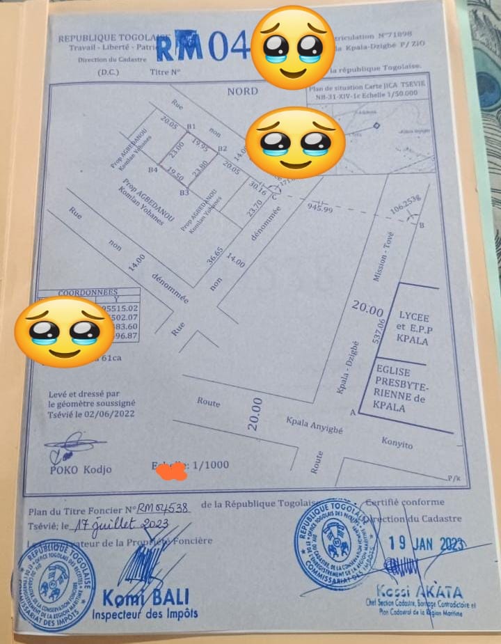 Terrain de 461 m² en vente à Kpala – 10 000 000 FCFA