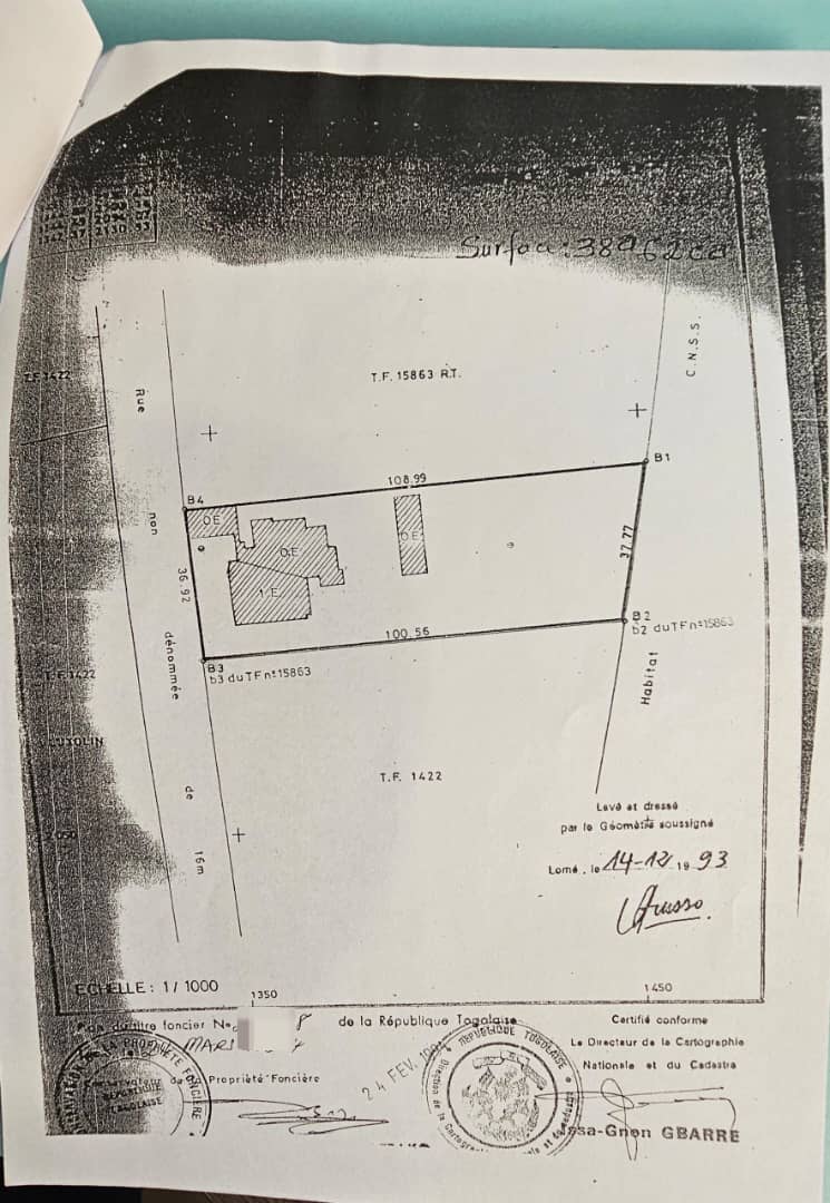 Terrain de 6 lots en vente à Baguida Luxolin, proche du goudron – À partir de 70 millions FCFA