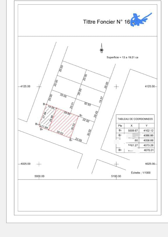 Terrain 1 lot et demi à vendre en bordure de goudron à Djidjolé – 105 millions FCFA