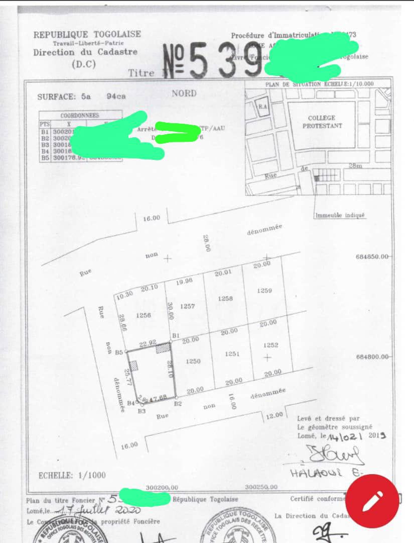 Appartement 2 chambres salon à louer à Avédji Wessomé – 130000 FCFA