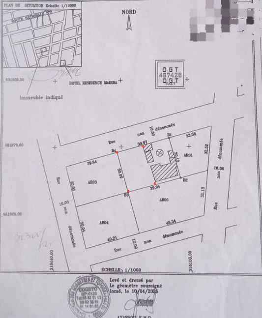 Terrain de 600 m² en vente à Avepozo, côté plage, 300 m du goudron – 40 millions FCFA
