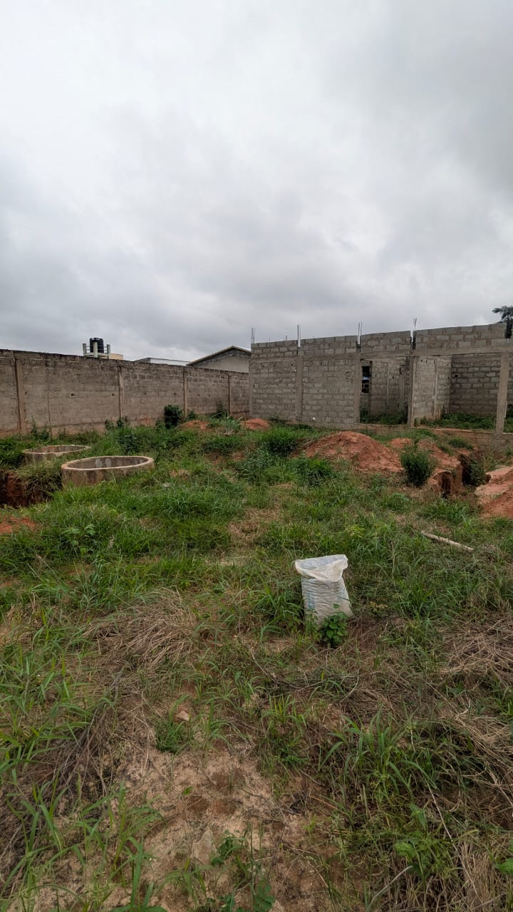 Terrain demi lot de 367 m² en vente en angle de rue à Amadenta – 13 millions FCFA