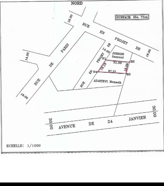 Terrain à vendre à Assivito Adoboukomé, proche du goudron – 260 millions FCFA